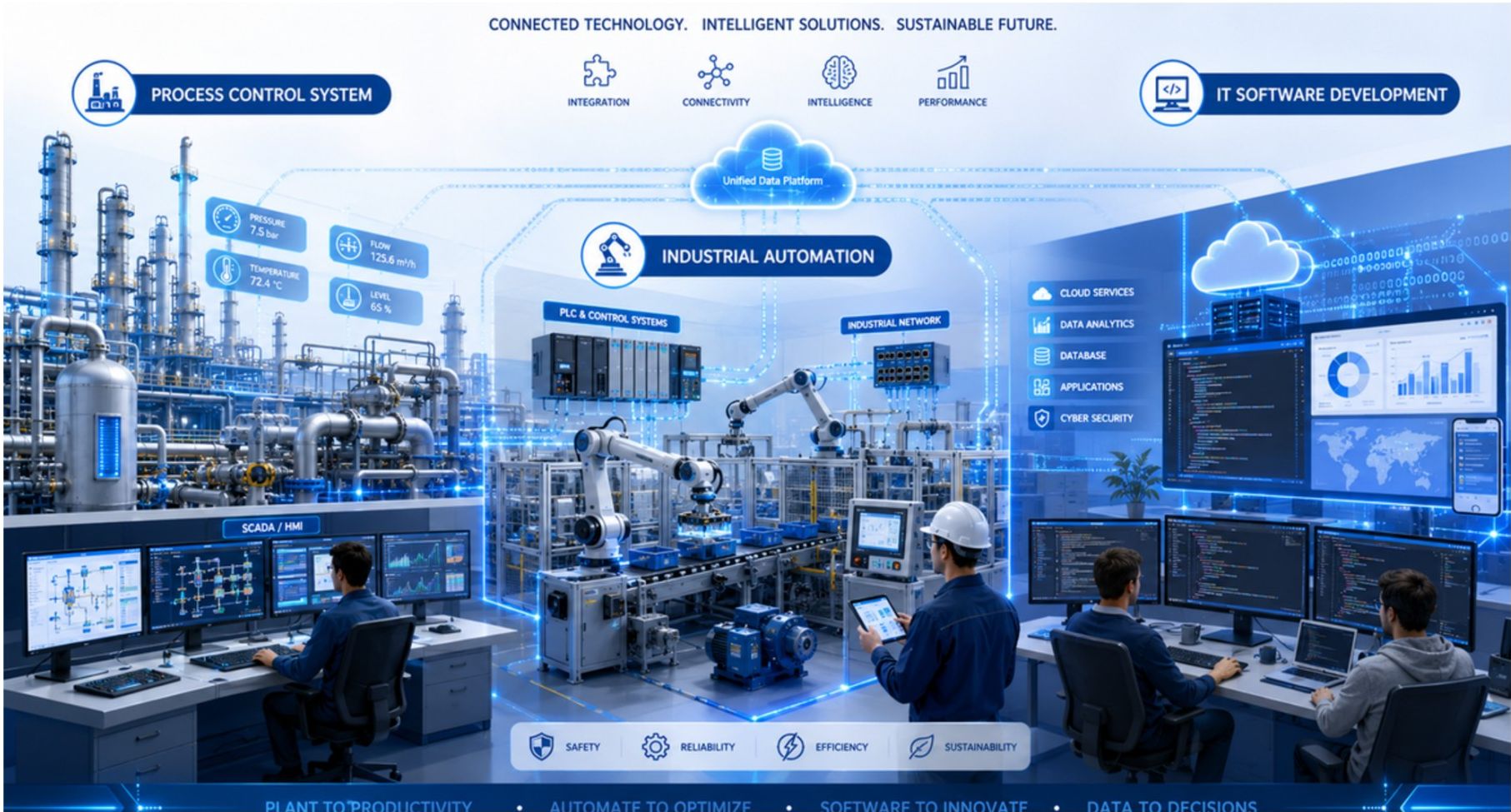 Connected technology, intelligent solutions, and industrial automation overview